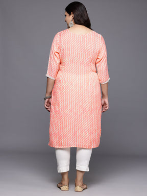 Plus Size Printed Panelled Kurta