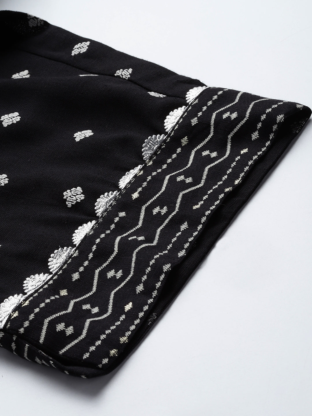 Plus Size Printed Panelled Kurta with Trousers