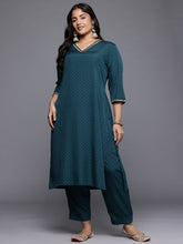 Micro or Ditsy Printed Regular Gotta Patti Kurta with Trousers