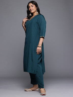 Micro or Ditsy Printed Regular Gotta Patti Kurta with Trousers