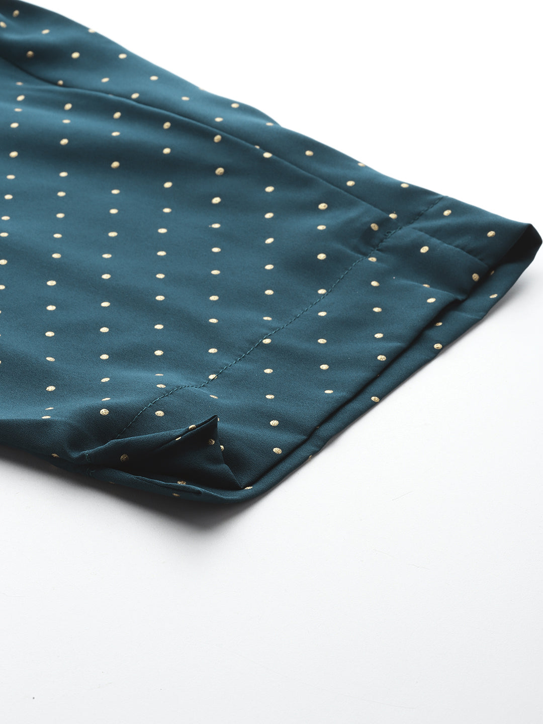 Micro or Ditsy Printed Regular Gotta Patti Kurta with Trousers