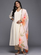 Plus Size Panelled Gotta Patti Anarkali Kurta with Trousers & Dupatta