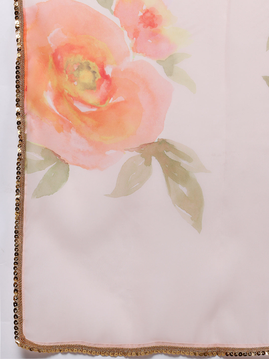 Plus Size Panelled Gotta Patti Anarkali Kurta with Trousers & Dupatta