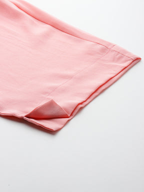 Plus Size Floral Embroidered Empire A-Line Kurta with Trousers & Dupatta