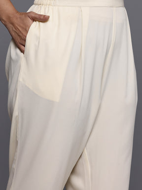 Plus Size Floral Print Gotta Patti Detail Kurta with Trousers & Dupatta