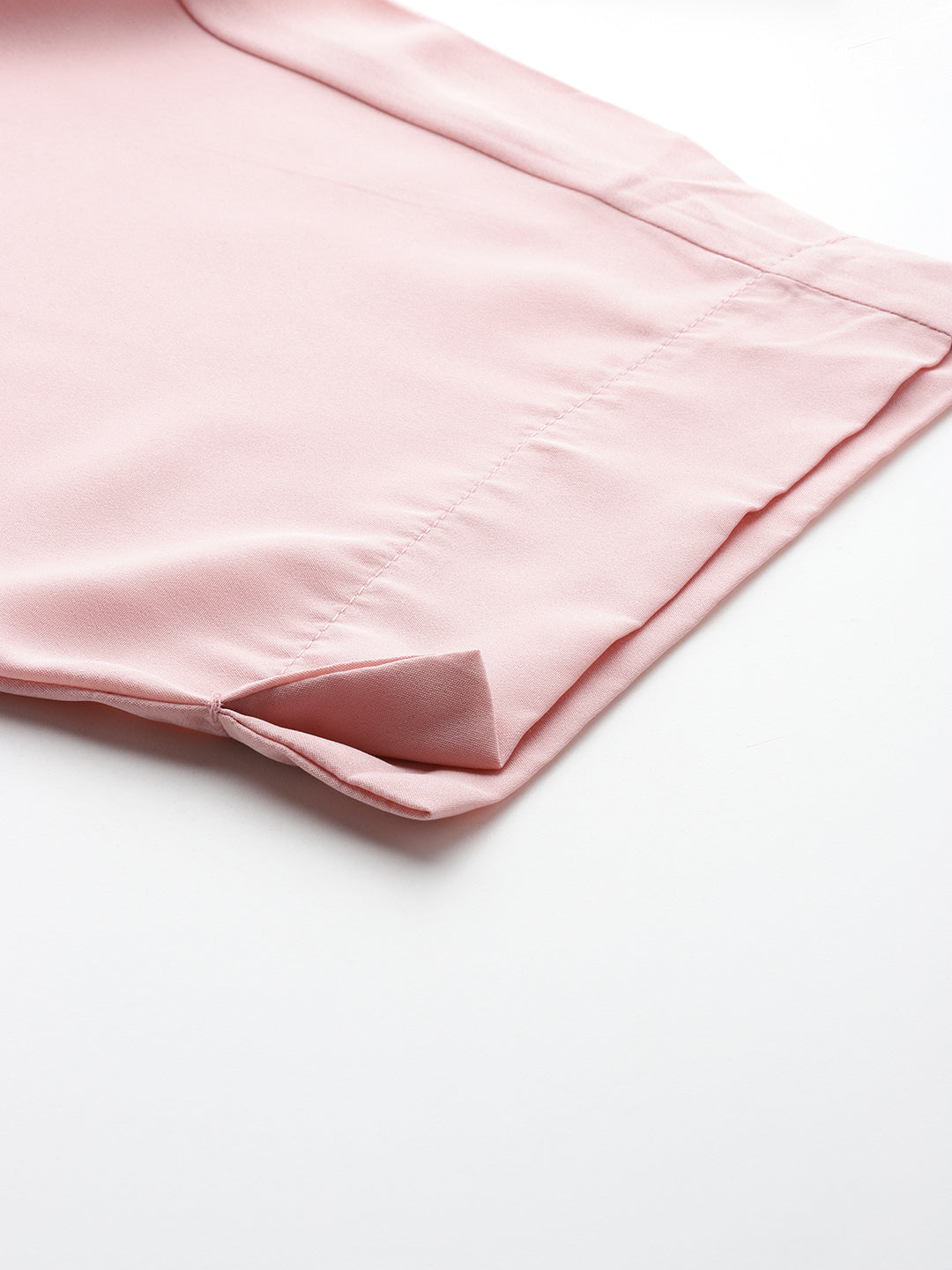 Plus Size Floral Embroidered Shirt Collar Regular Kurta with Trousers