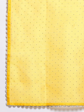 Plus Size Floral Printed Gotta Patti Kurta with Palazzos & With Dupatta