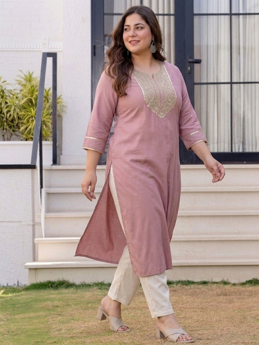 Women Embellished Sequinned Kurta