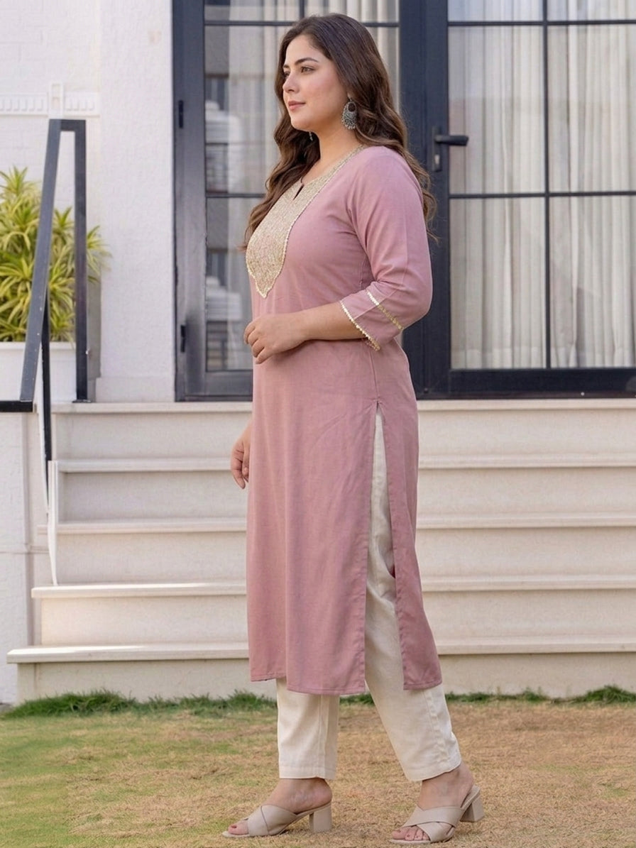 Women Embellished Sequinned Kurta