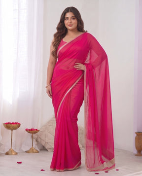 Mirror Work Art Silk Saree