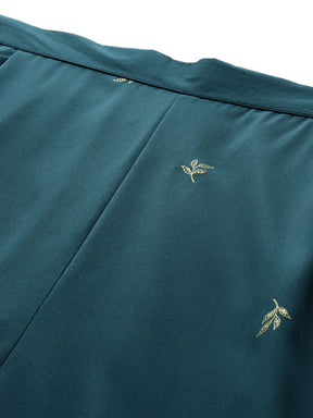 Floral Printed Lace Inserts Cut-Away Collar Co-Ords