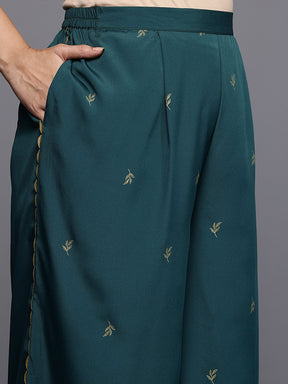 Floral Printed Lace Inserts Cut-Away Collar Co-Ords