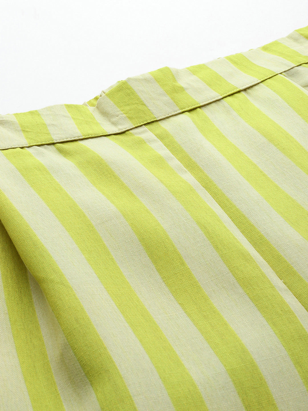 Striped Lace Inserts Cut-Away Collar Co-Ords