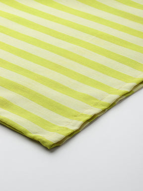 Striped Lace Inserts Cut-Away Collar Co-Ords