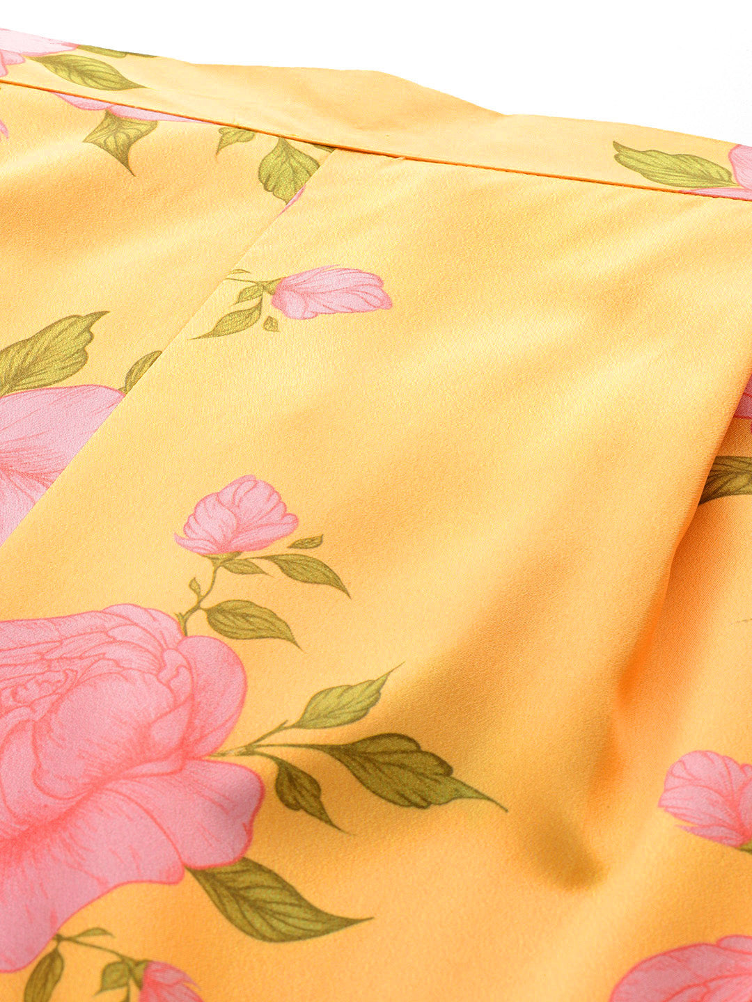 Floral Printed Lace Inserts Cut-Away Collar Co-Ords