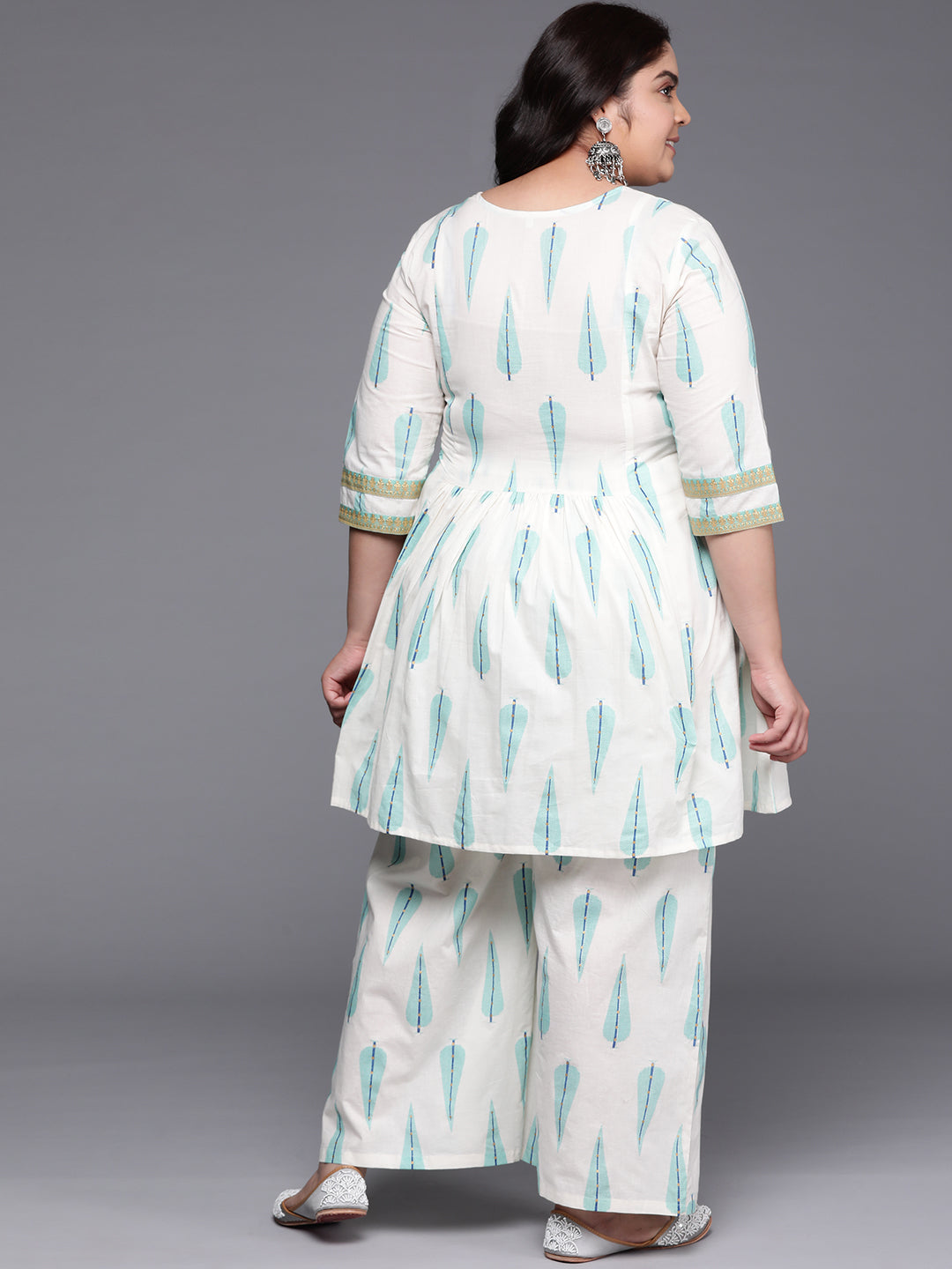 Plus Size Printed Pure Cotton Co-Ords