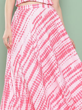 Women Flared Printed Maxi Skirt
