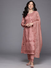 Ethnic Motifs Embroidered Thread Work Kurta With Trousers & Dupatta
