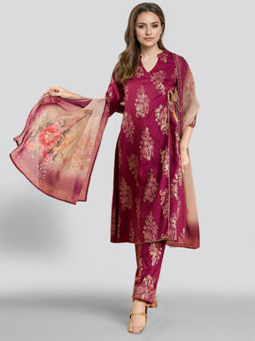 Women Floral Printed Kurta with Trousers & Dupatta