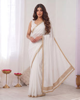 Women Embroidered Pure Silk Chanderi Saree