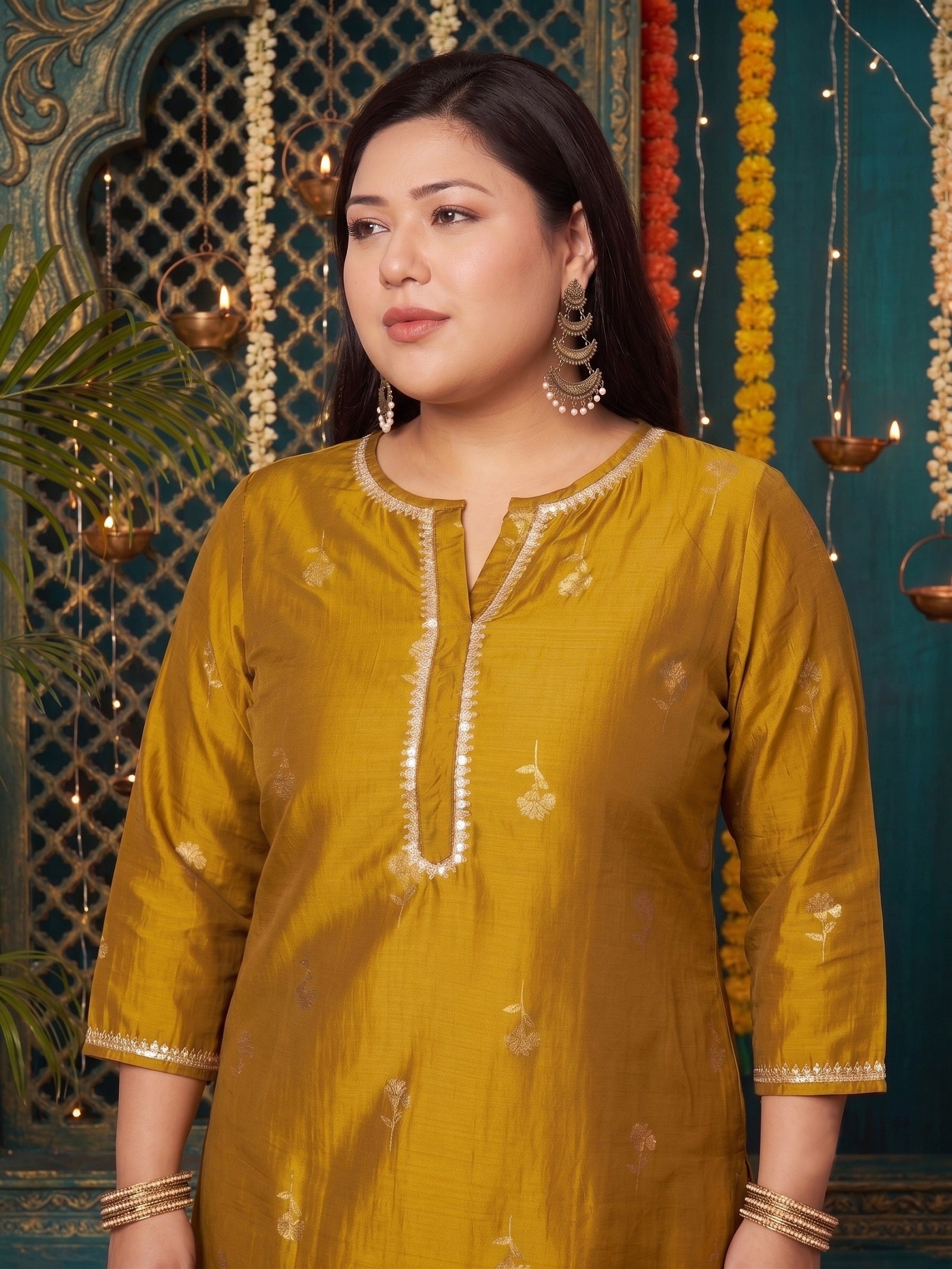 Women Ethnic Motifs Printed Regular Kurta with Trousers & With Dupatta