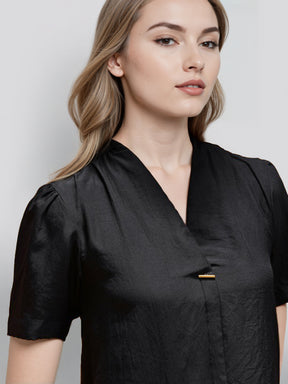 Women Puff Sleeves Shirt Style Top