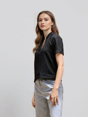 Women Puff Sleeves Shirt Style Top