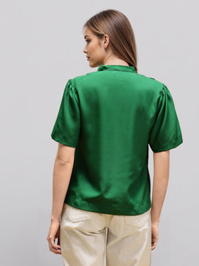 Women V-Neck Shirt Style Top