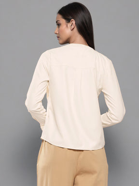 Women Round Neck Ruffles Top
