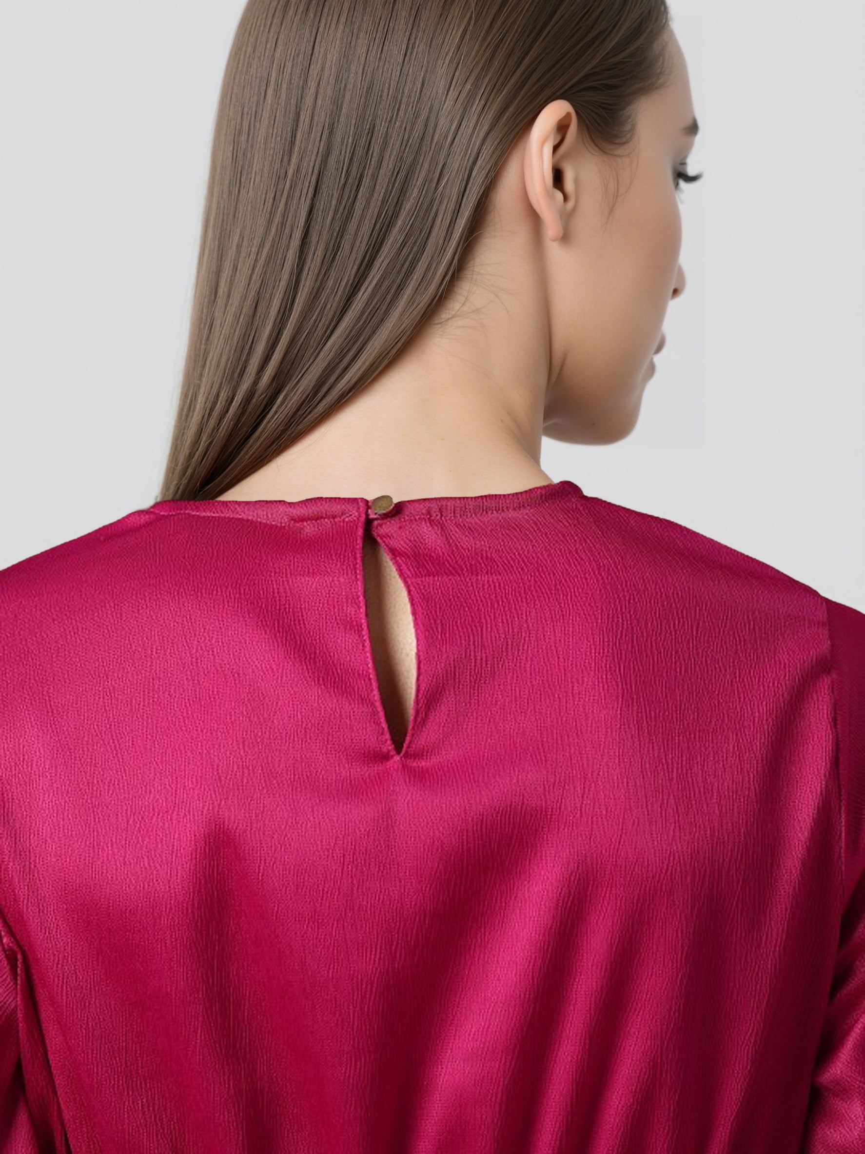 Flared Sleeves Sheen Fusion Empire Top
