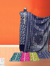Navy Blue Pashmina Embroidery Unstitched Suits
