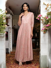Polka Dots Printed Maxi Wrap Ethnic Dress