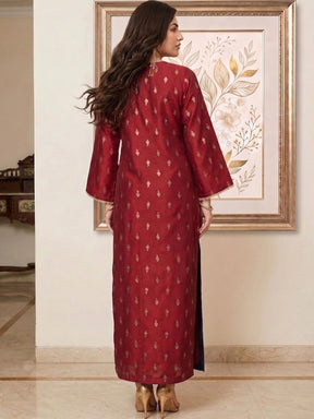 Ahalyaa Gotta Patti Grandeur & Majestic Artwork Kurta - Maroon