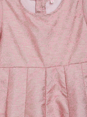 Pink Poly Silk Anarkali Girl's Kurta