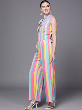 Multi Colour Striped Jumpsuit