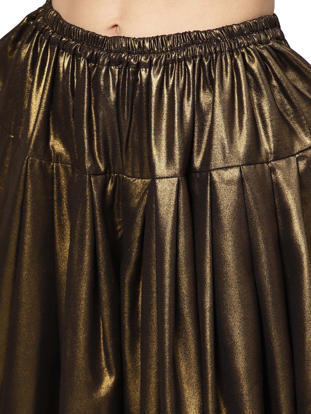 Black & Gold A-line Kurta Sets